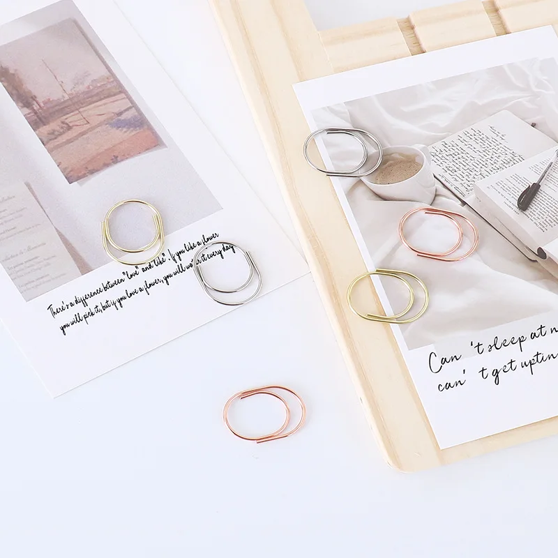 2024 New 25mm Mini Color Paper Clip Creative Shape Metal Paper Clip Return Type Needle Cross-Border Exclusive Supply