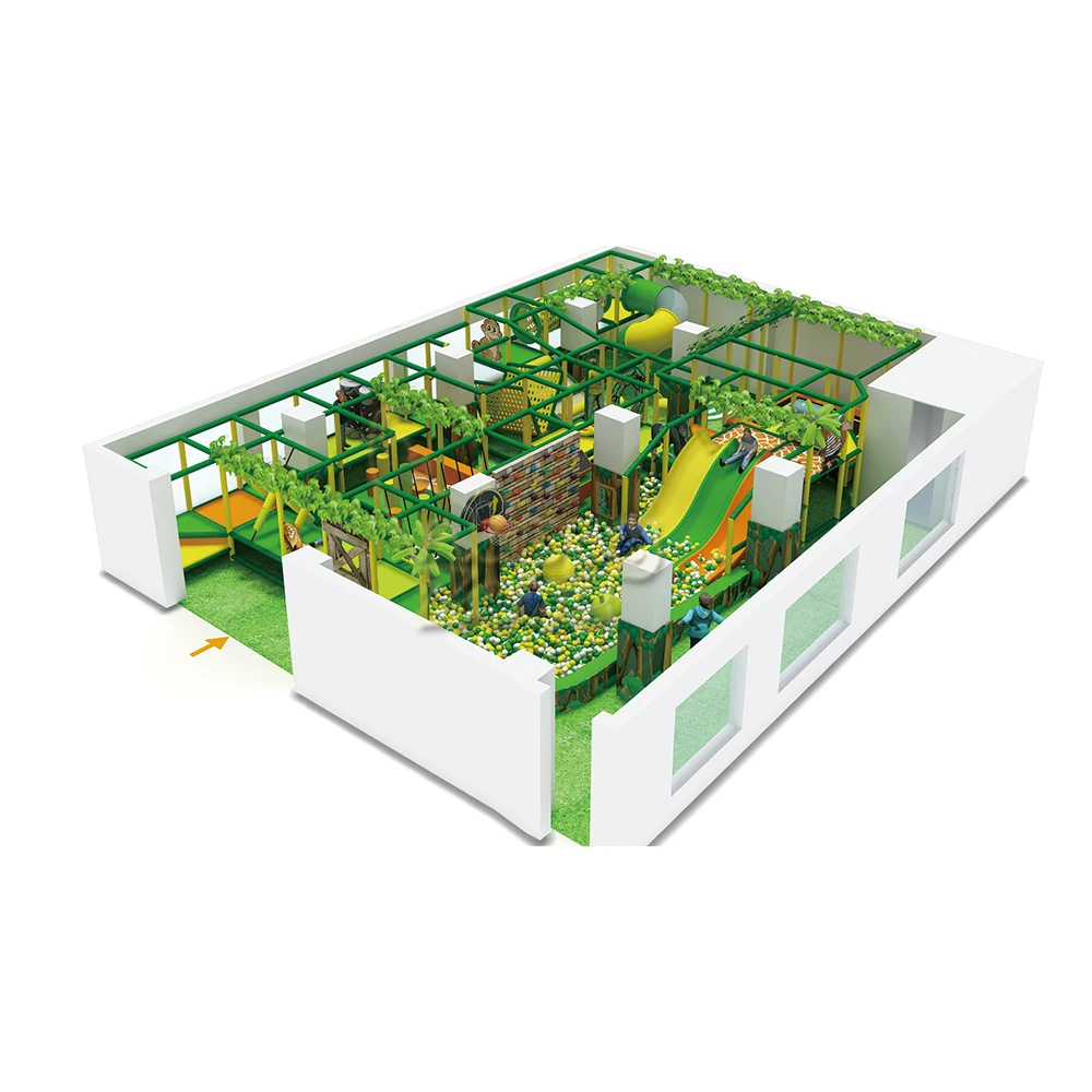 Customized pink small indoor playground with tube slide and soft climbing ladder for children soft play center