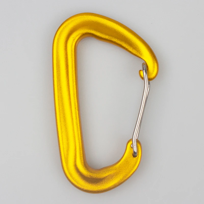 Custom 12KN Carabiner Aluminum Small Locking Wire Gate Carabiner for Hammock