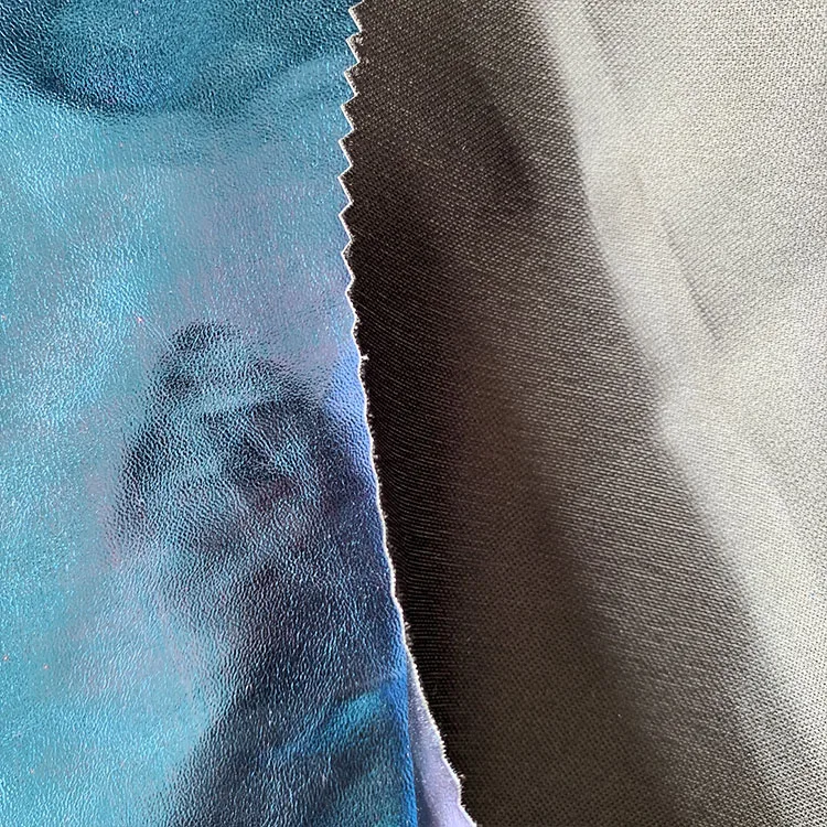 China leather Laser pu leather  Rainbow glitter fabric Transfer film leather