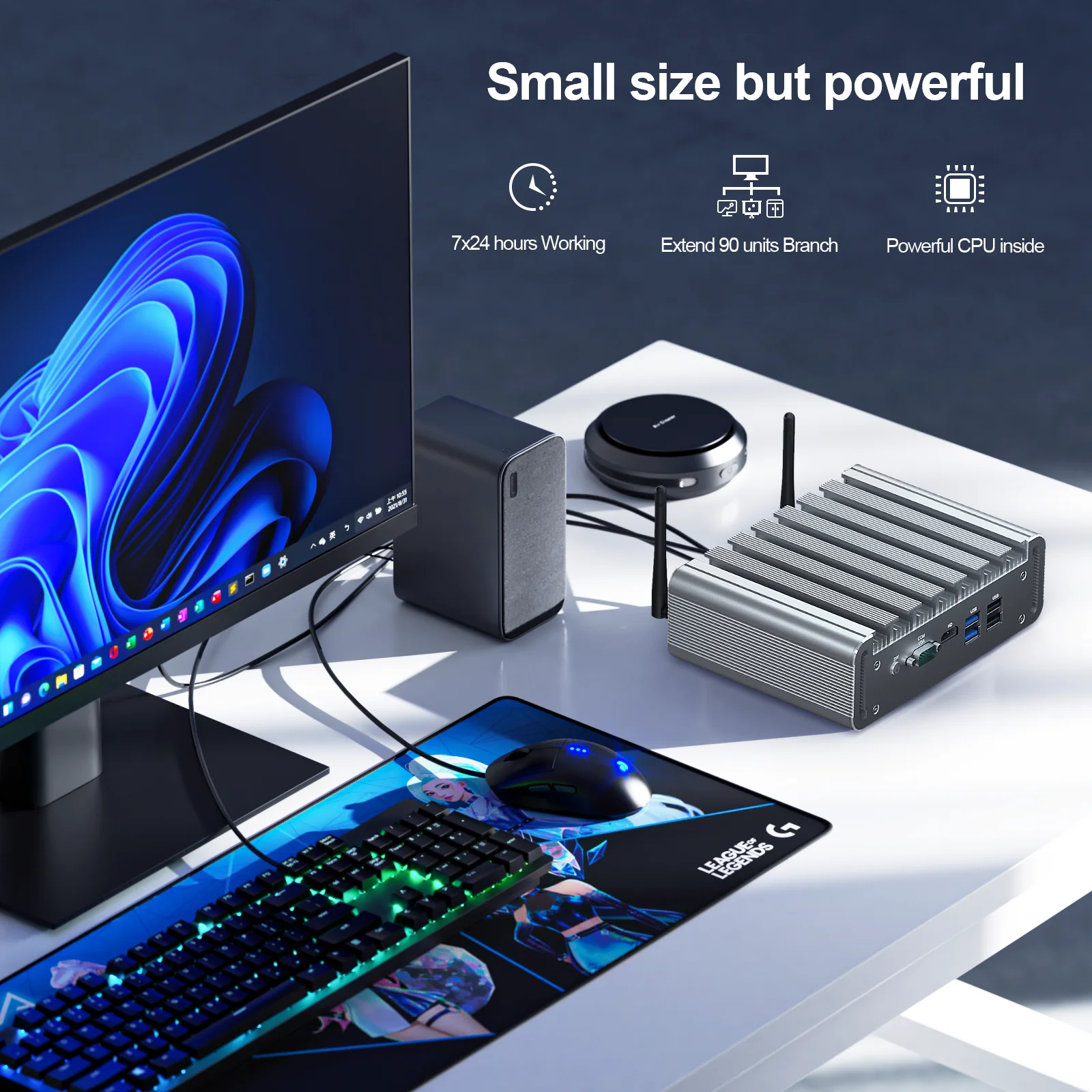 Hot Sale Fanless Computer Win10 RJ45 DDR4 6 LAN Desktop Industrial MINI Firewall PC