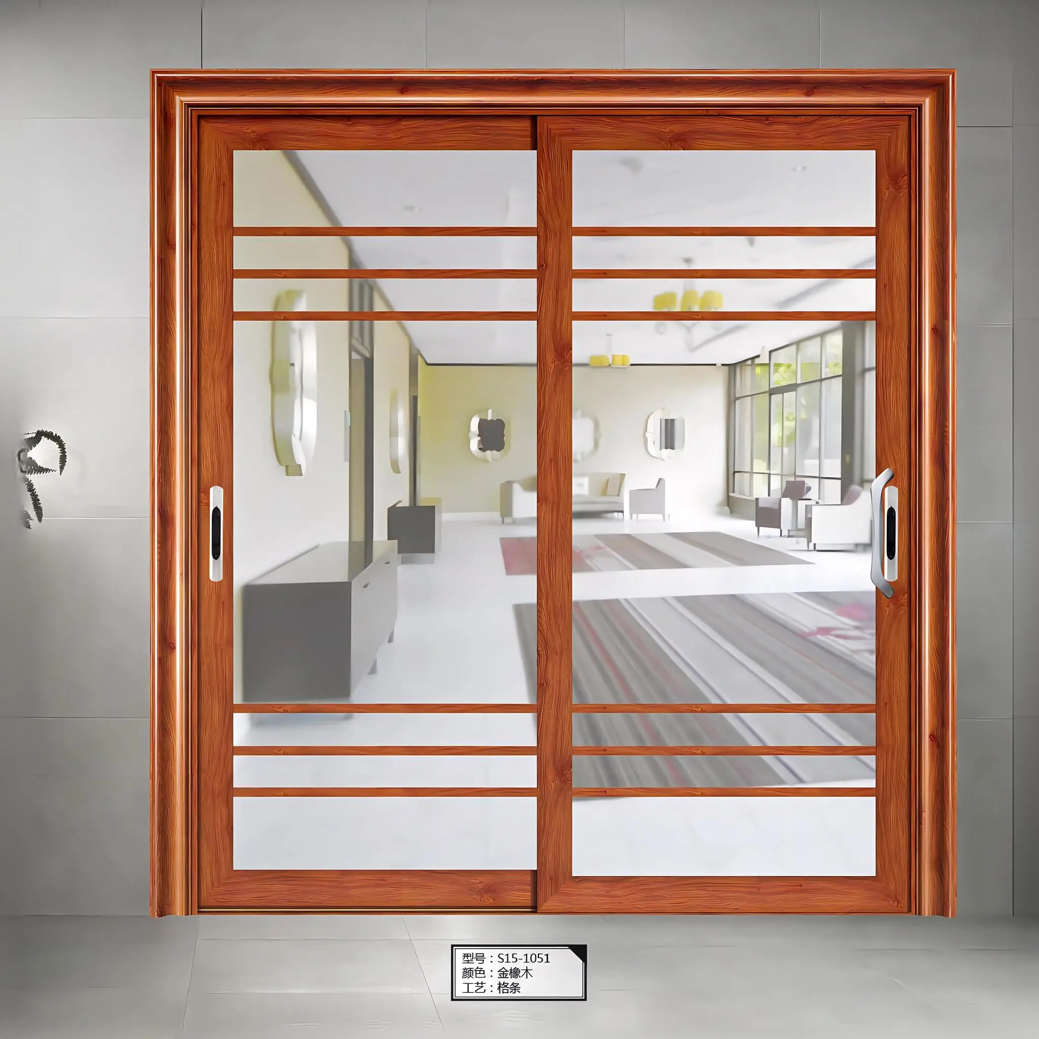 Aluminum thermal insulated Low-E aluminium profile sliding wardrobe doors retractable fly screen for sliding doors