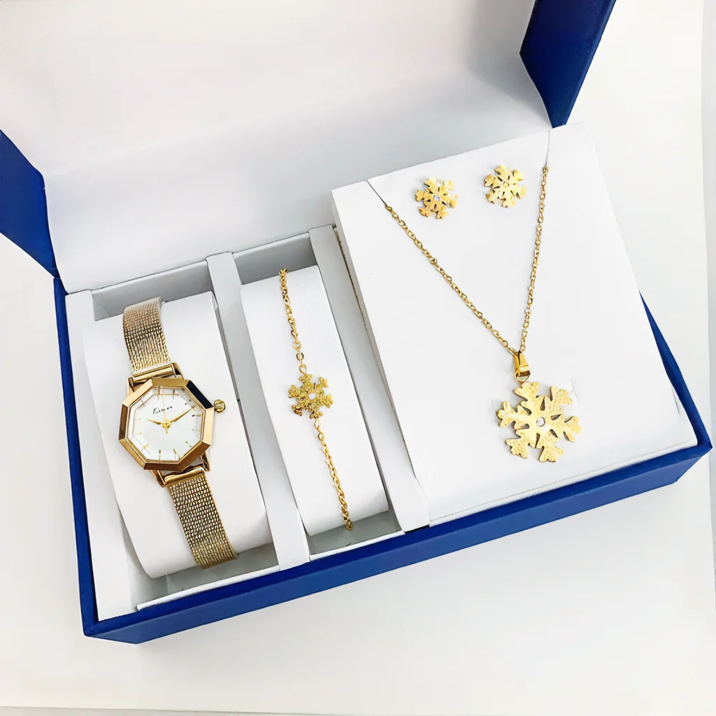 Simple Watch Ladies 2024 Stainless Steel Strap Vintage watch Quartz Wrist Watch And Bracelet Sets