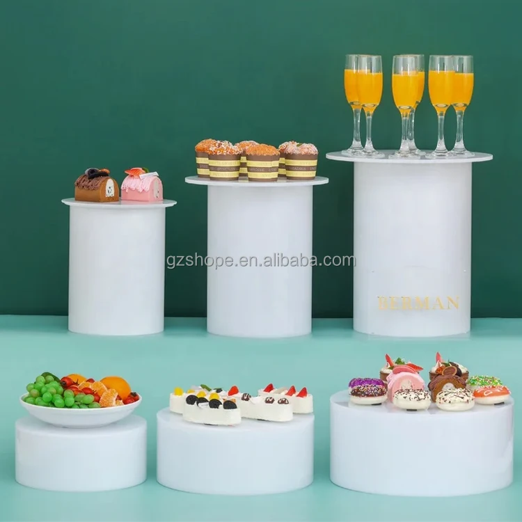 SHP Acrylic Buffet Food Display Risers Cake Stands Acrylic Box For Wedding Table Decor Dessert Stand