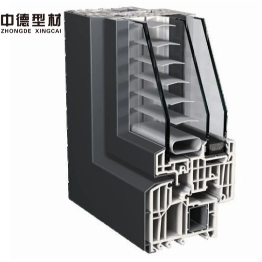 Uv-protect Frame Round Soundproof Door Half Double Glazed Upvc Window Profile Anti-aging Rigid Anti-uv White Color Pvc Upvc