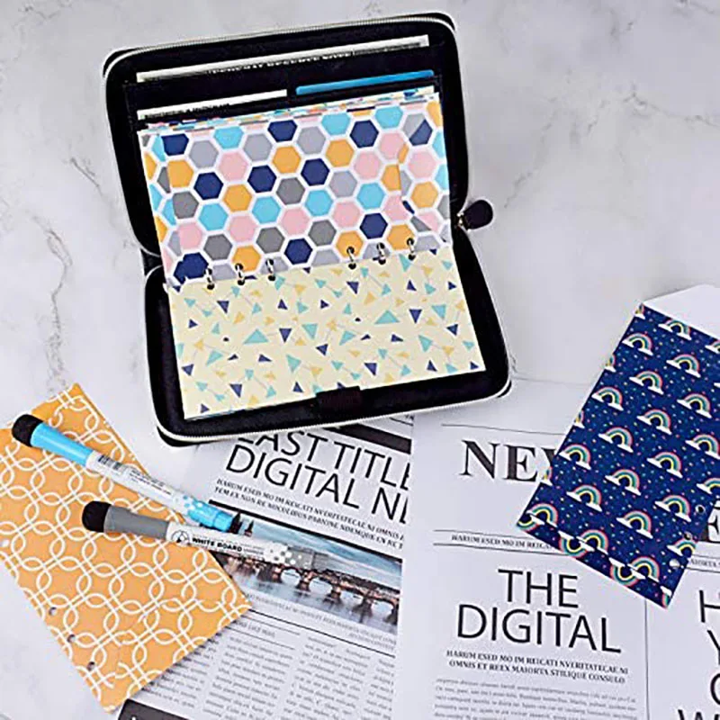 Large Capacity Multi Use All-in-One Cash Budget Binder Envelope System Wallet Budget Binder with cash envelopes