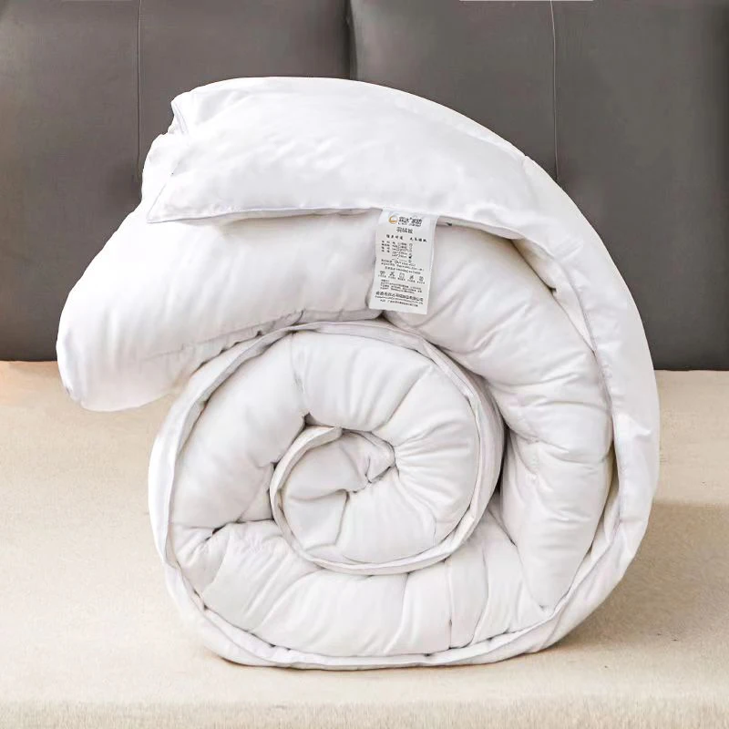 European Modern Style Queen Size All-Season Cotton Cover Fill Duck Down Quilt Comfortable Duvet Bedding Sets 100% Cotton Duvet