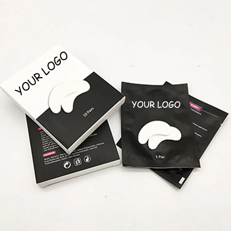 Custom Logo Lint Free 50pcs Cotton Under Eye Pads Gel Eyelash Pads Eye Patch Lash Pad  For Eyelashes Extension