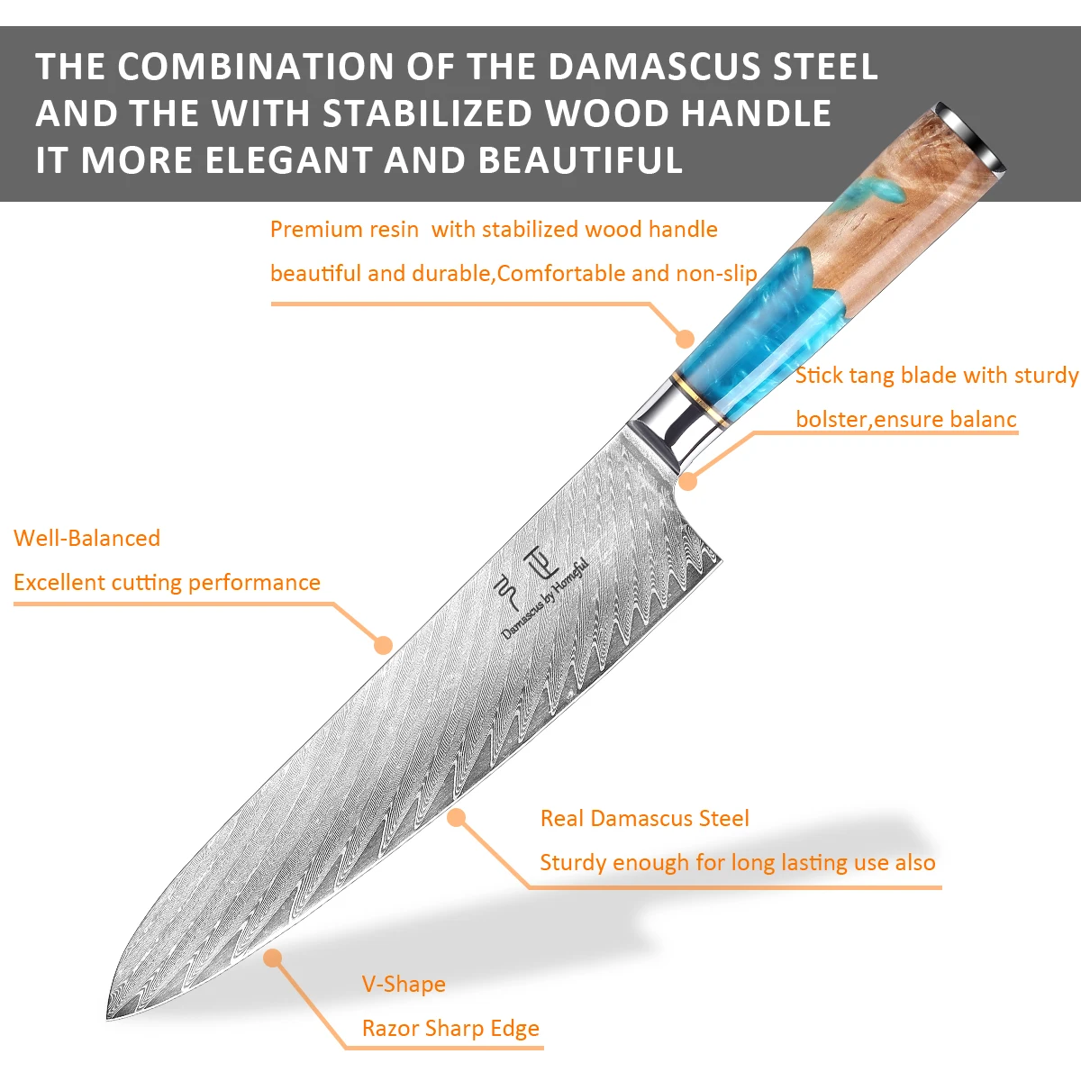 Damascus bread  Kitchen Knife Set Stainless Steel Blades with Stainless Steel Handles Metal Bone Material for Chefs Home Use