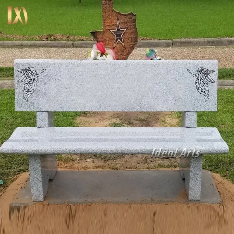 Custom Hand Carved Natural Granite Marble Bench Granite Tombstone