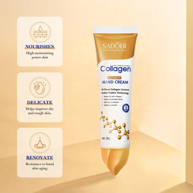 Private Label Nourishing Moisturizing Hand Cream For Hand Care Repair Dry Anti Chapped Smoothing Skin Collagen Hand Cream Lotion
