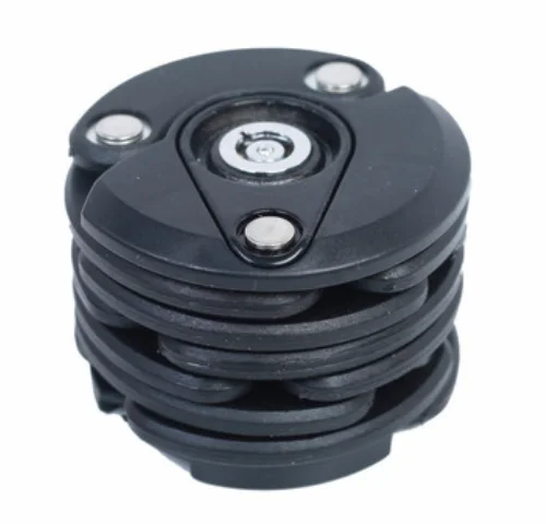 zhenzhi Safety anti-theft bike folding lock, hamburger-shaped steel lock padlock suitable for electric motorcycle mountain bike