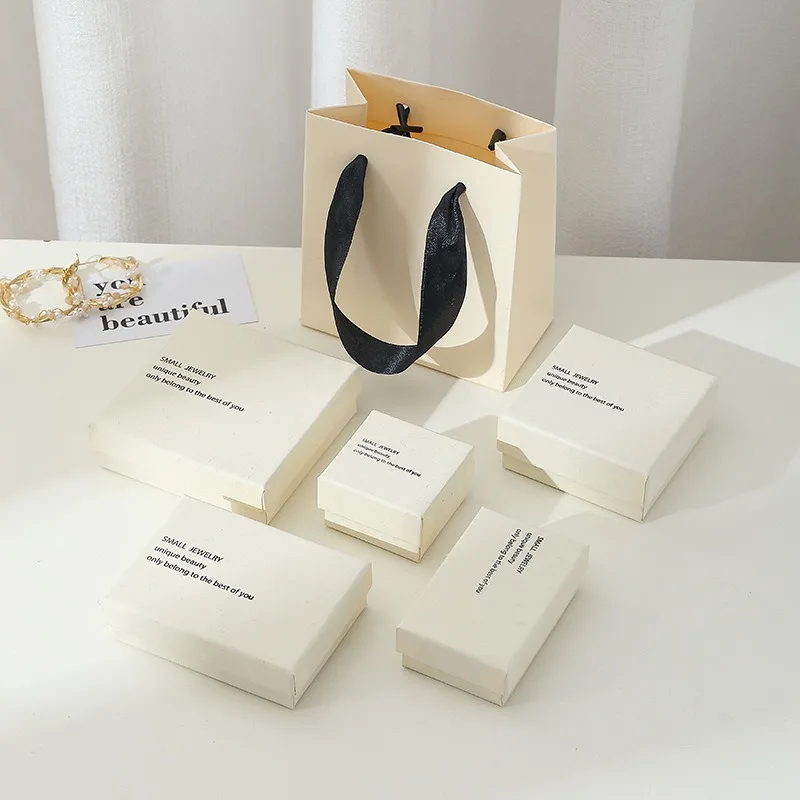 2024 Custom Logo Luxury Slide Out Box Foldable Kraft Cardboard Jewelry Gift Box Necklace Rectangular