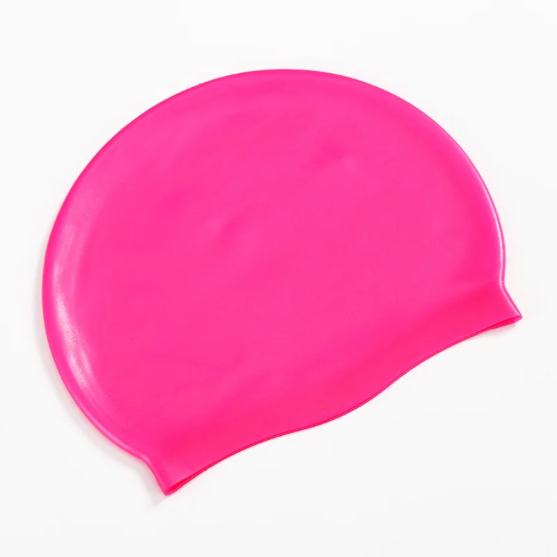 Custom Logo Wholesale High Quality Cheap Waterproof Non-slip Unisex Silicone Pure Color Swim Cap For Adult