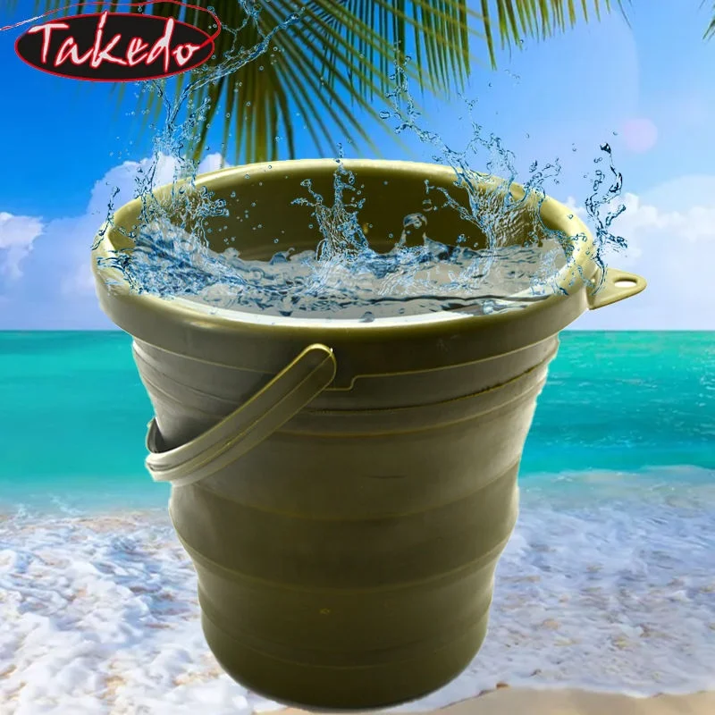 TAKEDO YJ03 Hot Sale 10L Folding Water Container Space Saving Bucket For Home Household Camping Multifunctional Folding Bucket