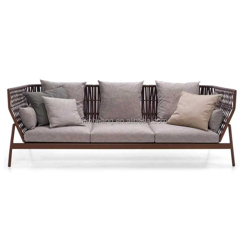 Good quality aluminium waterproof garden cushion outdoor furniture sets customized seater Patio lounge garden sofa