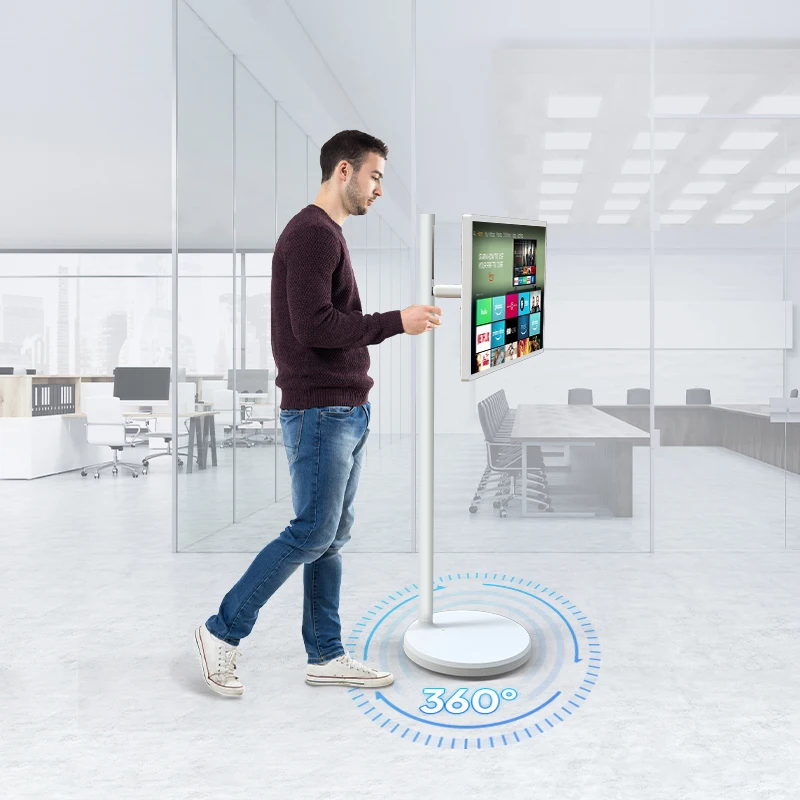 32 Inch Lcd Wireless Monitor 60Hz Ips Touchscreen Portrait Mode Touch Input Built-In Battery Moveable Stand Stand By Me Monitor