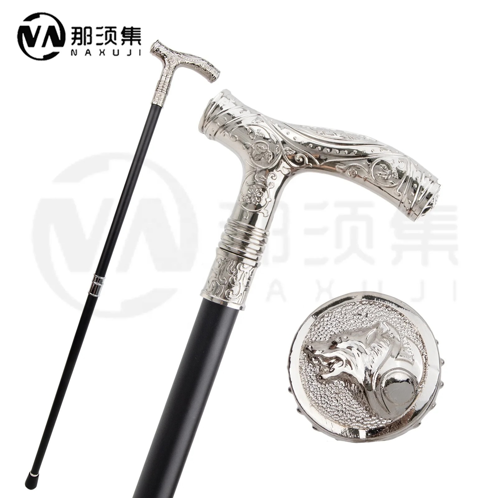 customizable Novel and popular Royal Luxury Eagle Hawk Head pattern Relief Walking Sticks Self Defense Fashion Canes