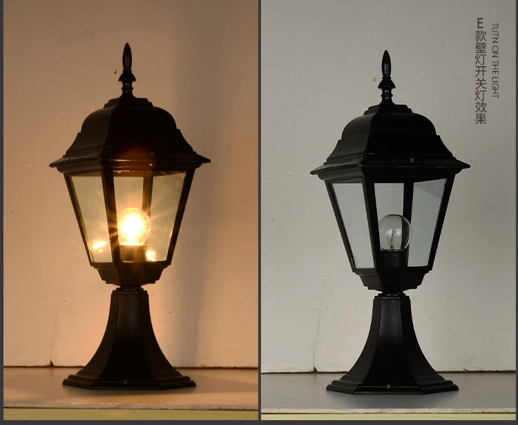 Ancient High Quality Hot Sale Outdoor Aluminum Waterproof Pillar Light Garden Gate