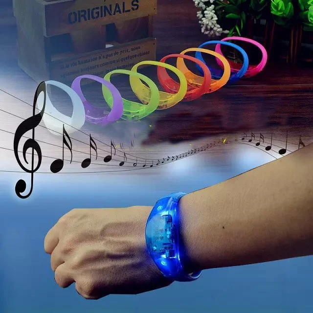 SHANGRONG OEM/ODM silicone Active voice control led Bracelet dmx vibration sensor manufacturer