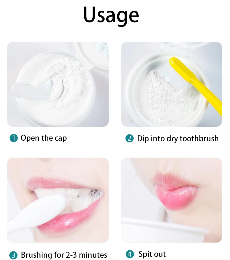 100% Natural Organic Wide Varieties Ome White Toothpaste Tooth Powder