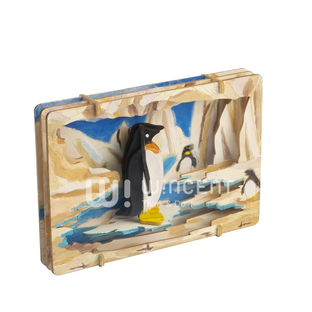 Theater puzzle gift diy 3d wooden animals other educational toys for kids teens