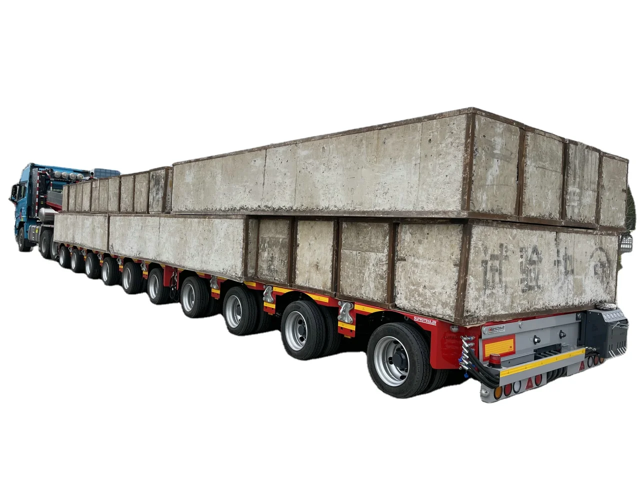 Ideal for Large Cargo Transport  Made in China heavy-duty design 20 Line-Axles Hydraulic Steering Modular Trailer for Sale