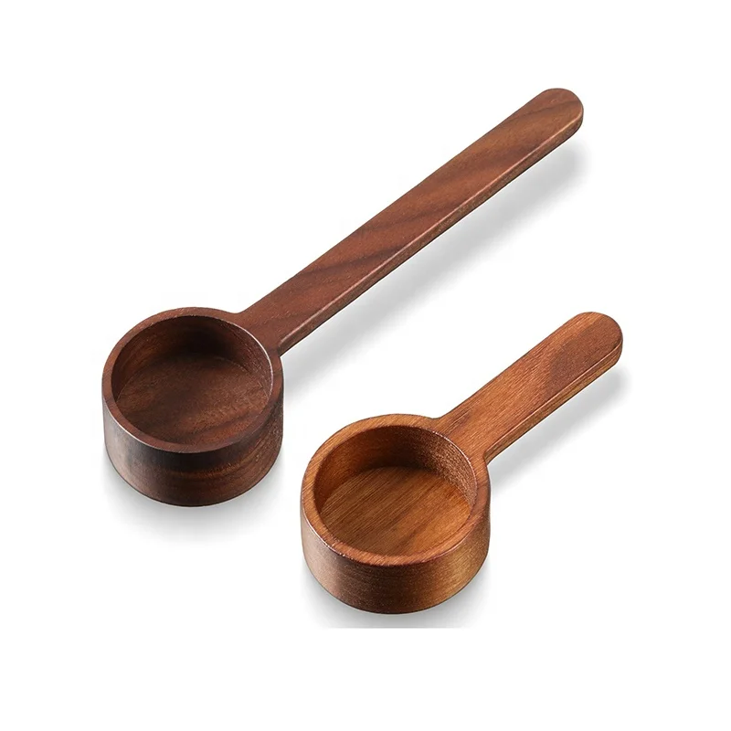 Wooden Measuring Coffee Scoop in Walnut Wood Wooden Coffee Beans Spoon