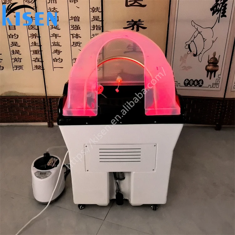 Kisen 60L big water tank portable hair spa washing salon shampoo sink basin bowl no need connect the water plumbing
