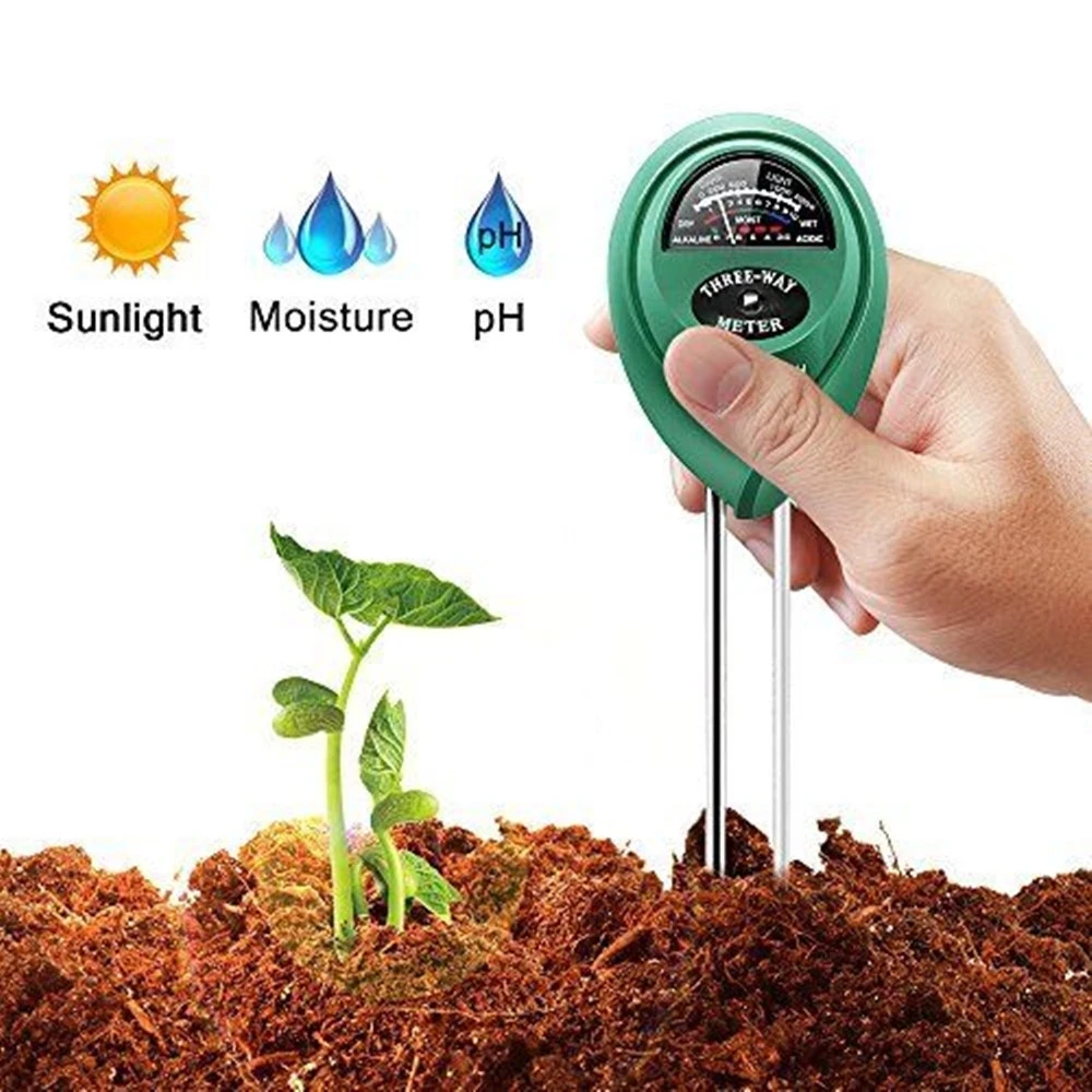 3 in 1 Soil Tester Soil pH Meter Moisture Tester Light Sensor Meter Plant Tester for Garden
