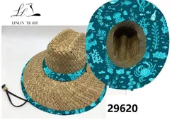 Wholesale lifeguard hat summer straw hat hats with custom logo 1 buyer