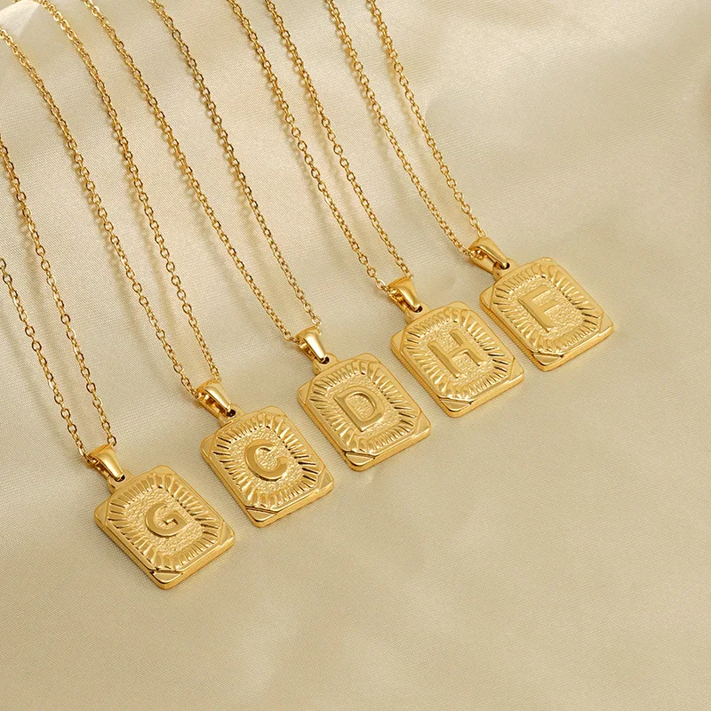 Fashion Jewelry  Stainless steel Necklaces letter necklace 18k gold necklace initial letter