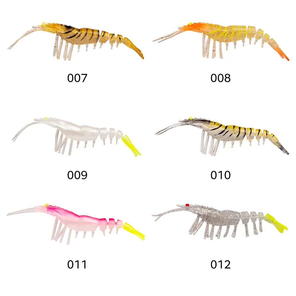 Hunt House OEM 135mm 13.7g pre-rigged eco friendly soft prawn karides  artificial Plastic Bait  shrimp soft fishing lure