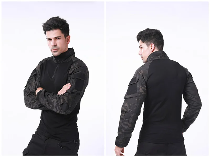 Khaki Outdoor Shirt Hunting Clothes Hiking Camping Tactical Shirt