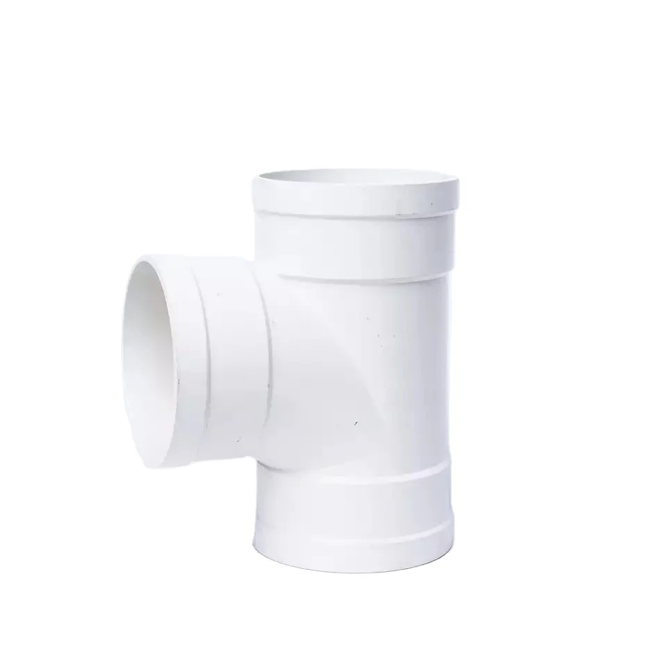 JS High Quality  Wholesale Price White and Grey PVC  PVC-U Pipe Fitting   Equal Tee