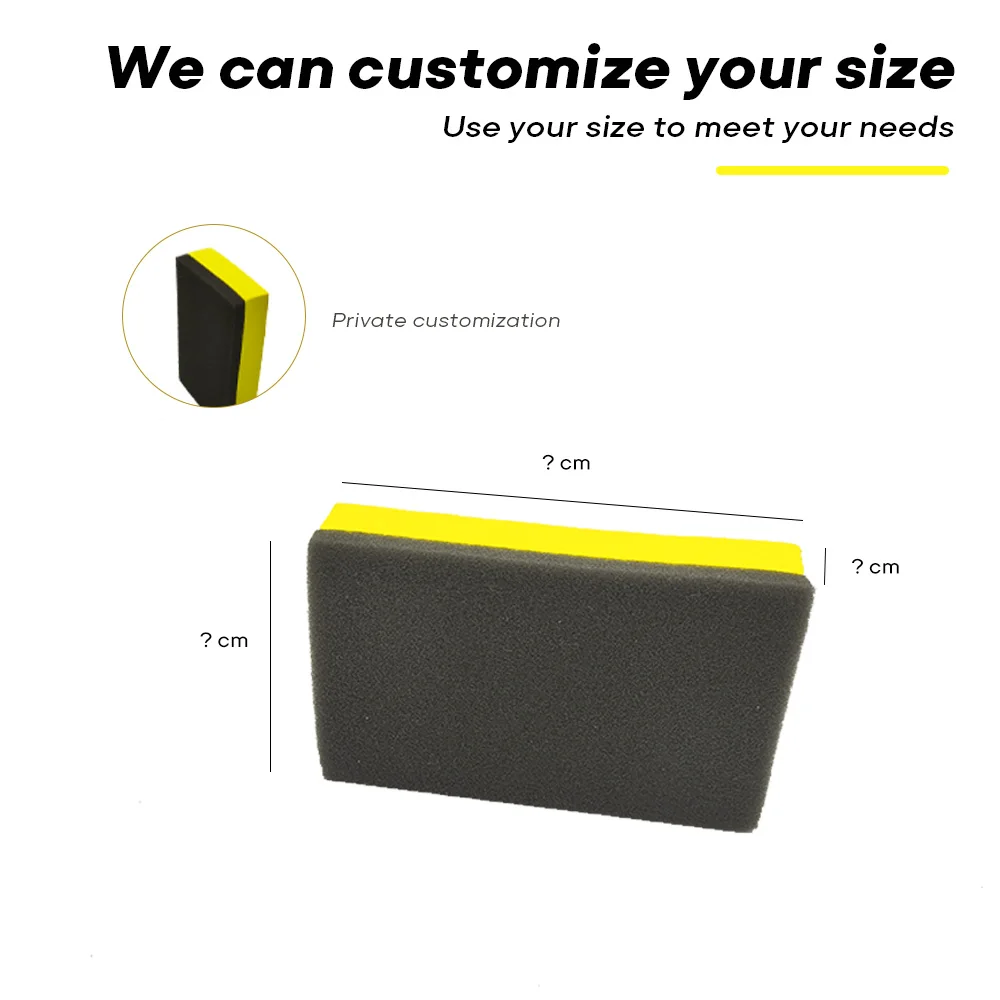 Hot Sale Foam Sponge Automobile Applicator Car Waxing Polish Cleaning Sponge crystal Nano Coating Applicator Sponge Pad For Car