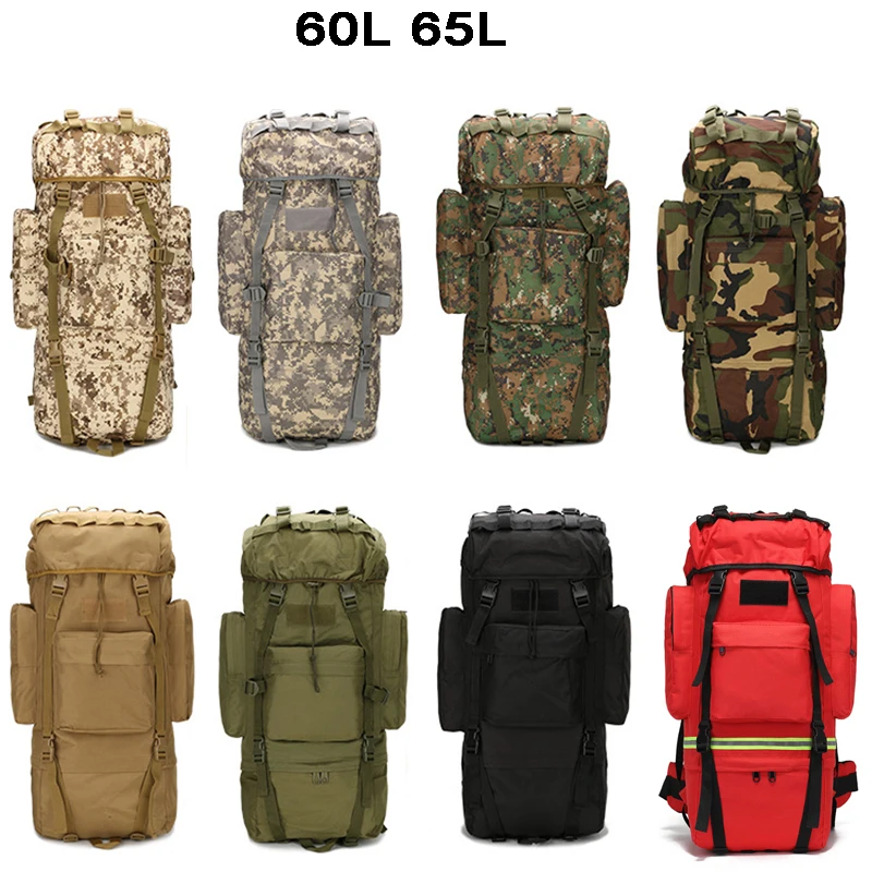Tactical Backpack Large Green Assaulted Pack Molle Bag Backpack Waterproof 800D Oxford Camouflage Black Armygreen Green Khaki 45l
