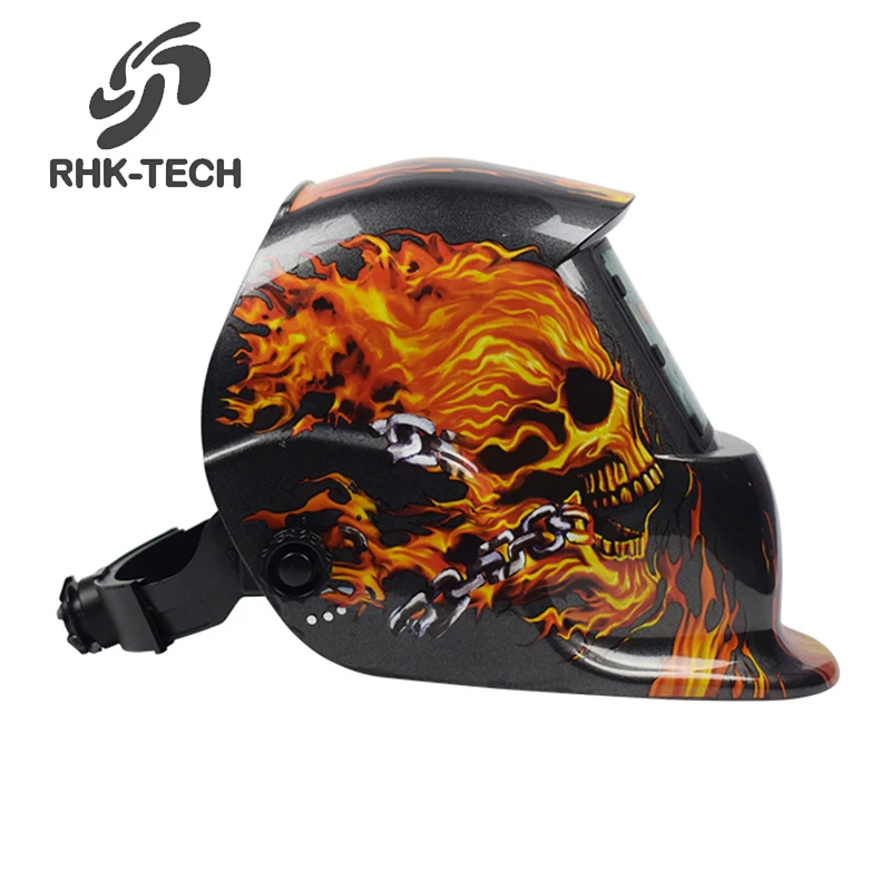 RHK TECH Factory Популярные противопожарные дизайнерские наклейки с черепом на солнечной батарее автоматическим затемнением сварочный