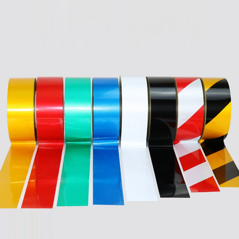 4 Inch Black Pink Purple Red Yellow Vinyl Reflective Floor Hazard Tape