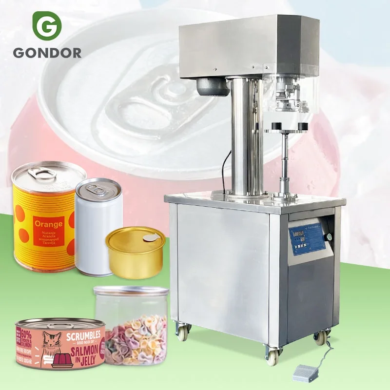 Square Plastic Easy Open Jar Seal Soft Drink Closing Device Can Double Seam Machine Vacuum Seamer for Canning
