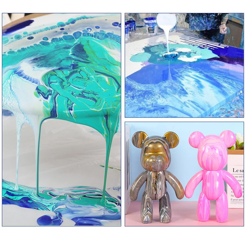 Foska 60ml  18 Colors Acrylic pouring paint Non Toxic Aritists pouring acrylic paint fluid art For Students