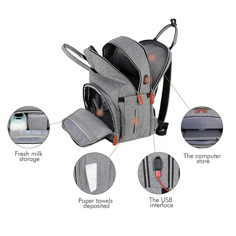 
V-Coool Wholesale breastmilk cooler lunch bag waterproof diaper bag backpack 