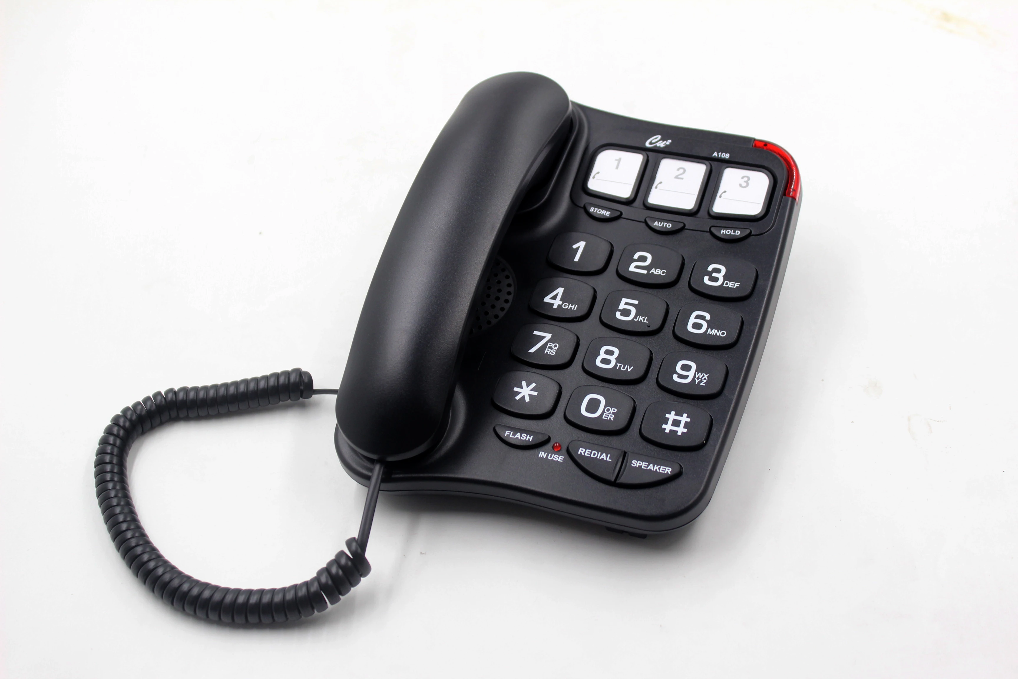 2022 hot selling big button phone fancy corded house telephone set with basic function  for elder People