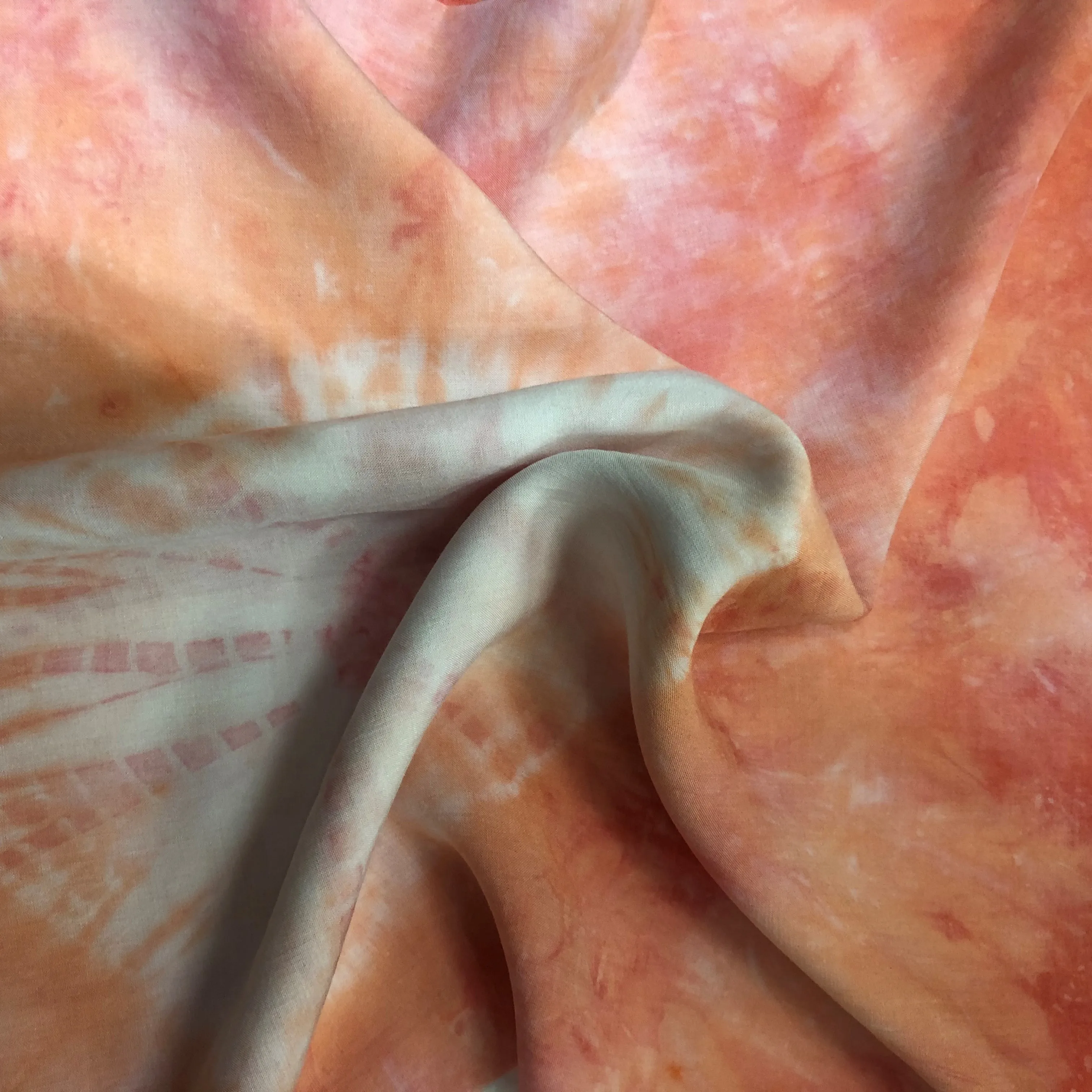 Hand Tie Dye Work Rayon Tie Dye Fabric