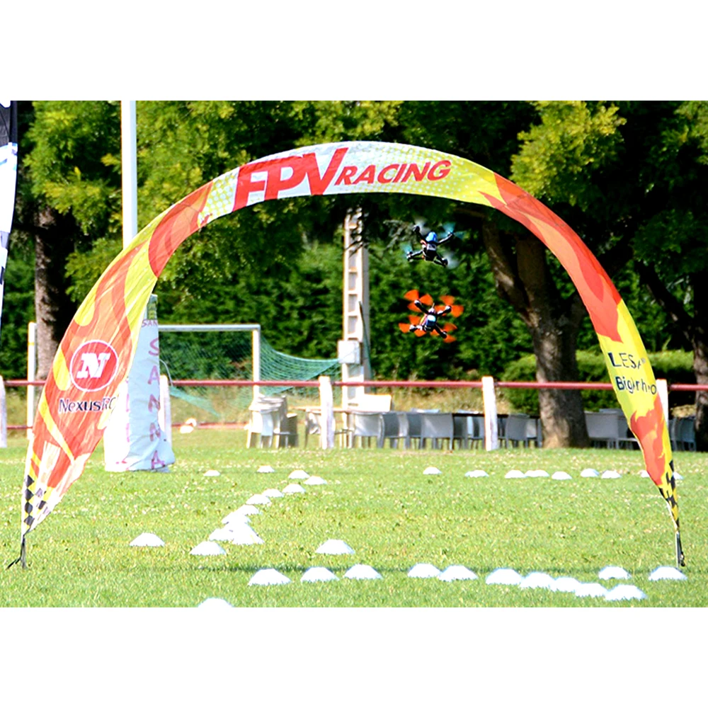 Free design Promotional Display Advertising Custom Design Drone racing gate passageway obstacle flags For FPV Racing