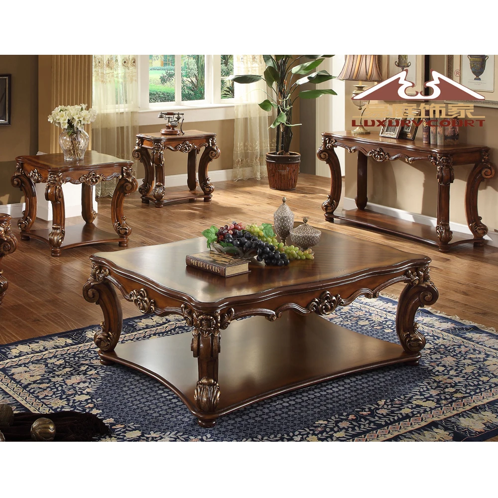 Longhao beautiful hot selling luxury hotel and home bedroom furniture set King size wooden bed with European style design