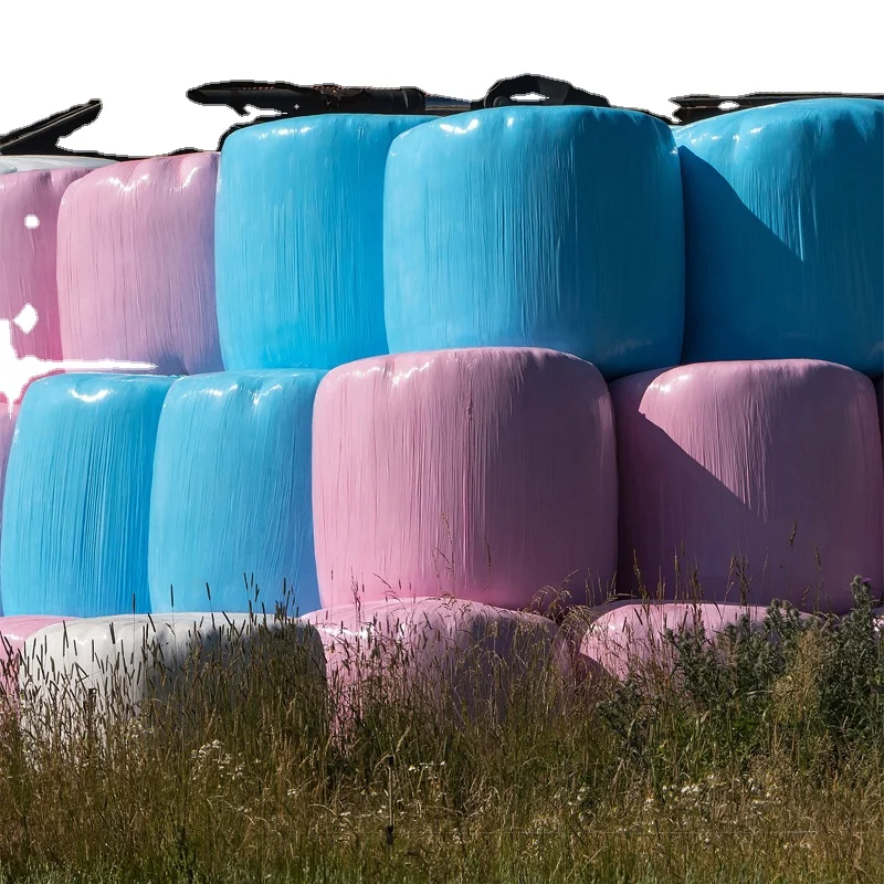 agro strech wrap silage wrap agricultural green black white color grass bale wrap plastic hay baler silage wrapping film