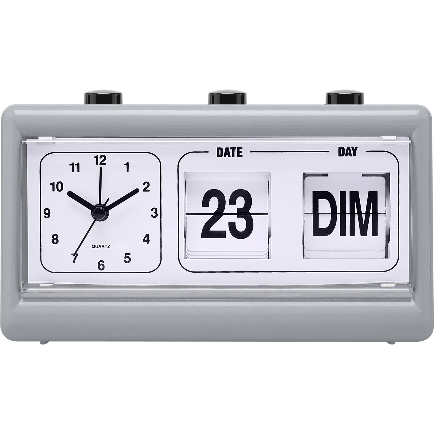 Wholesale OEM Table Automatic Page Turning desk & table clocks  with Week Date Flip Clock Calendar Analog Alarm Clock