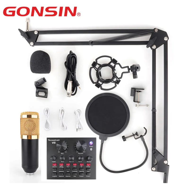 
bm 800 microphone studio condenser bm800 condenser microphone set condenser microphone kit 