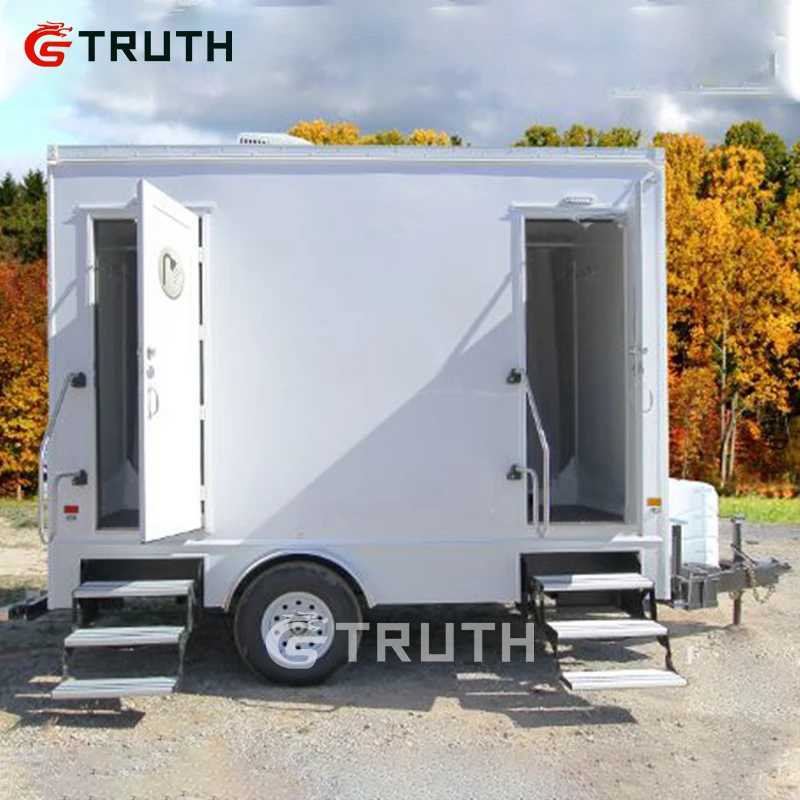 Luxury Shower Trailer Restroom Customized Size Public Outdoor Bathroom Mobile Portable Toilet